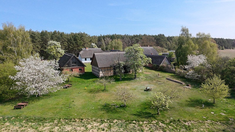 Ansicht Hof Blick vom Achterwasser